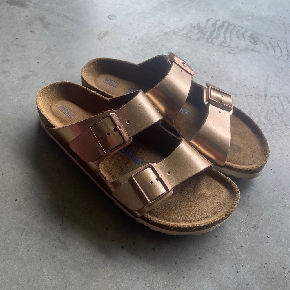 Gold Birkenstocks